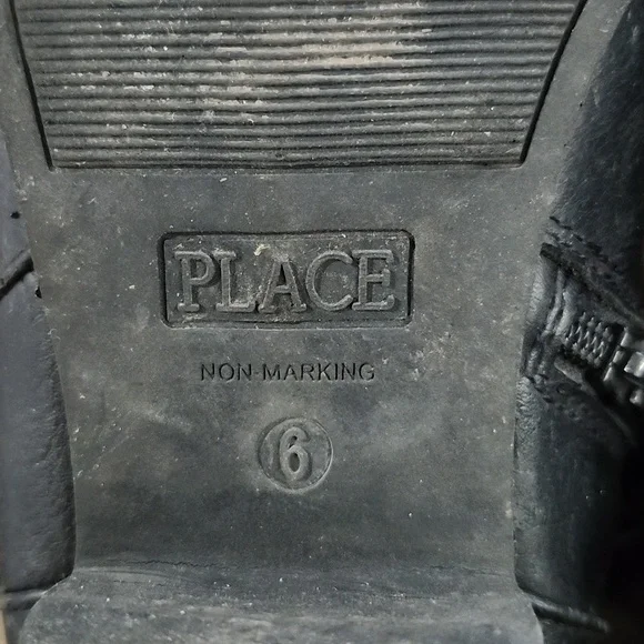 Place Big Girl's Faux Leather Heeled Boots; Size: 6Y, Color: Black - Picture 14 of 16